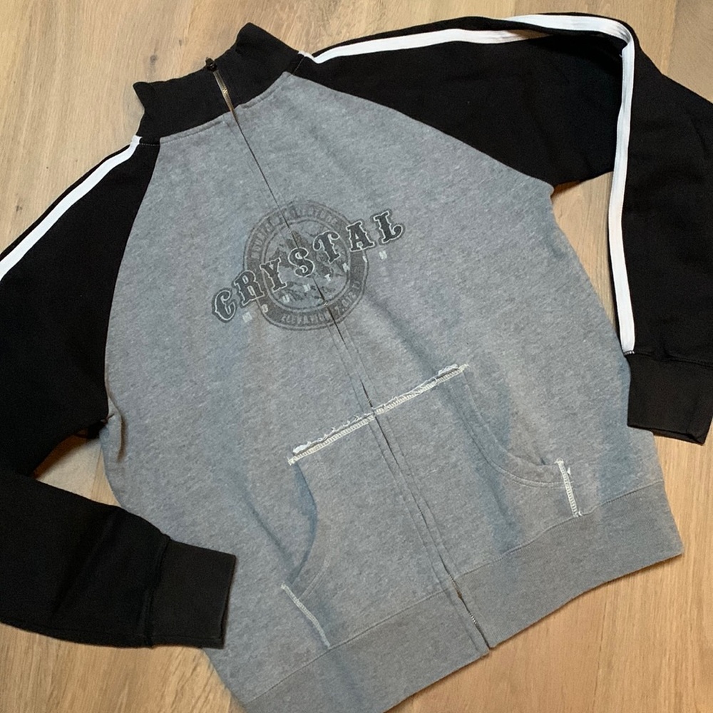 Vintage Crystal Mountain WA NWOT logo zip up sweatshirt
